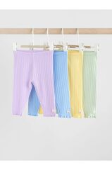 Pamuklu Multi Pastel Lila 4'lü Tayt Set