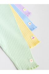 Pamuklu Multi Pastel Lila 4'lü Tayt Set