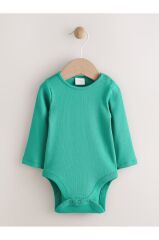 %100 Pamuklu Green Animal Desenli Uzun Kollu Salopet Body Zıbın Set
