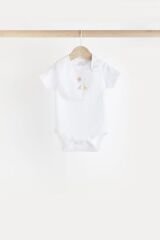 Next Baby %100 Pamuklu Beyaz Animal Tulum Body Zıbın Önlük Şapka Set