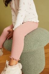 Next Baby Pamuklu Pembe Hırka Tayt Body Zıbın 3’lü Set alt Üst Takım