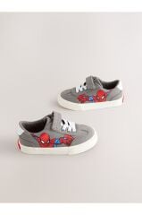 Gri Lisanslı Desenli Bantlı Sneaker