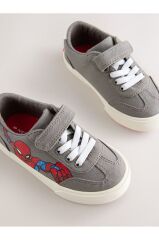 Gri Lisanslı Desenli Bantlı Sneaker