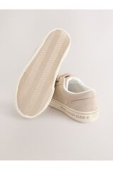 Krem Bantlı Sneaker