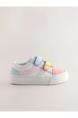 Krem Pembe Renk Bloklu Sneaker
