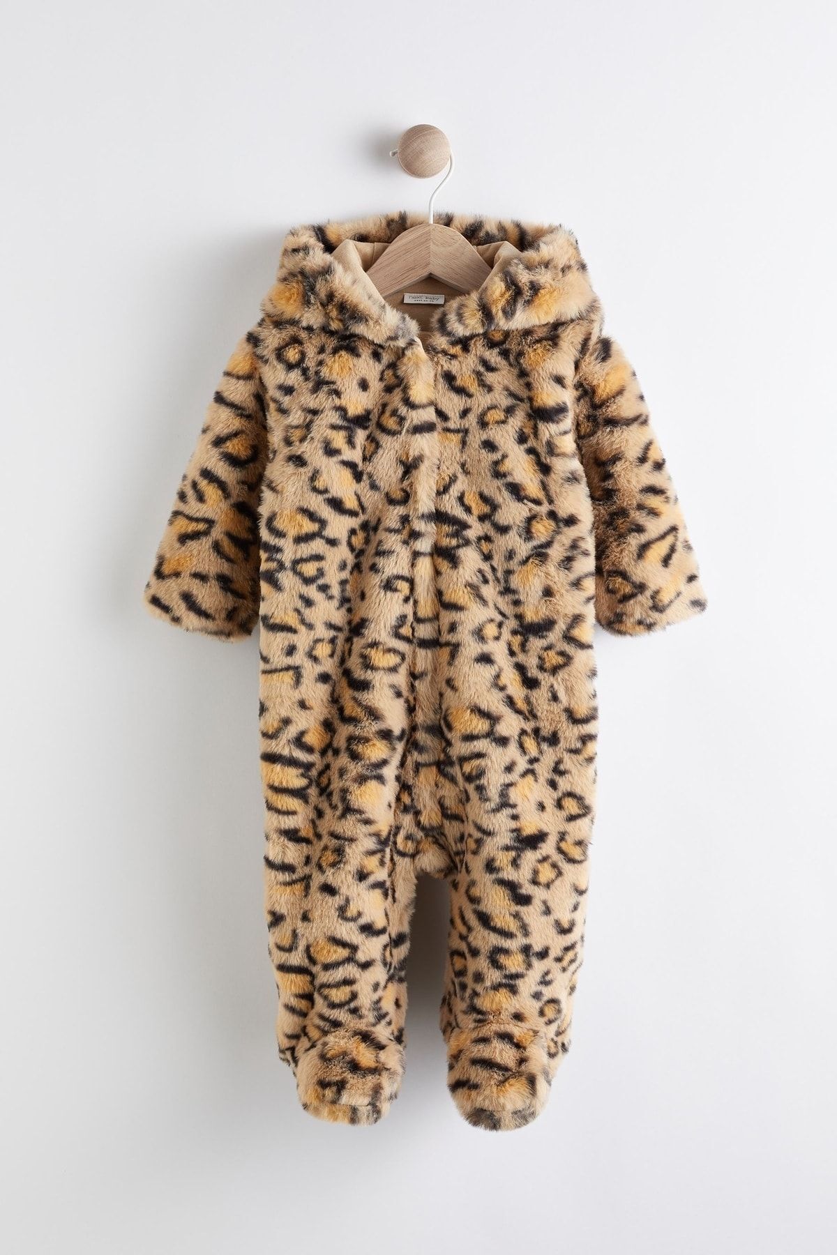 Next Baby Pamuklu Leopar Kürklü Astronot Tulum