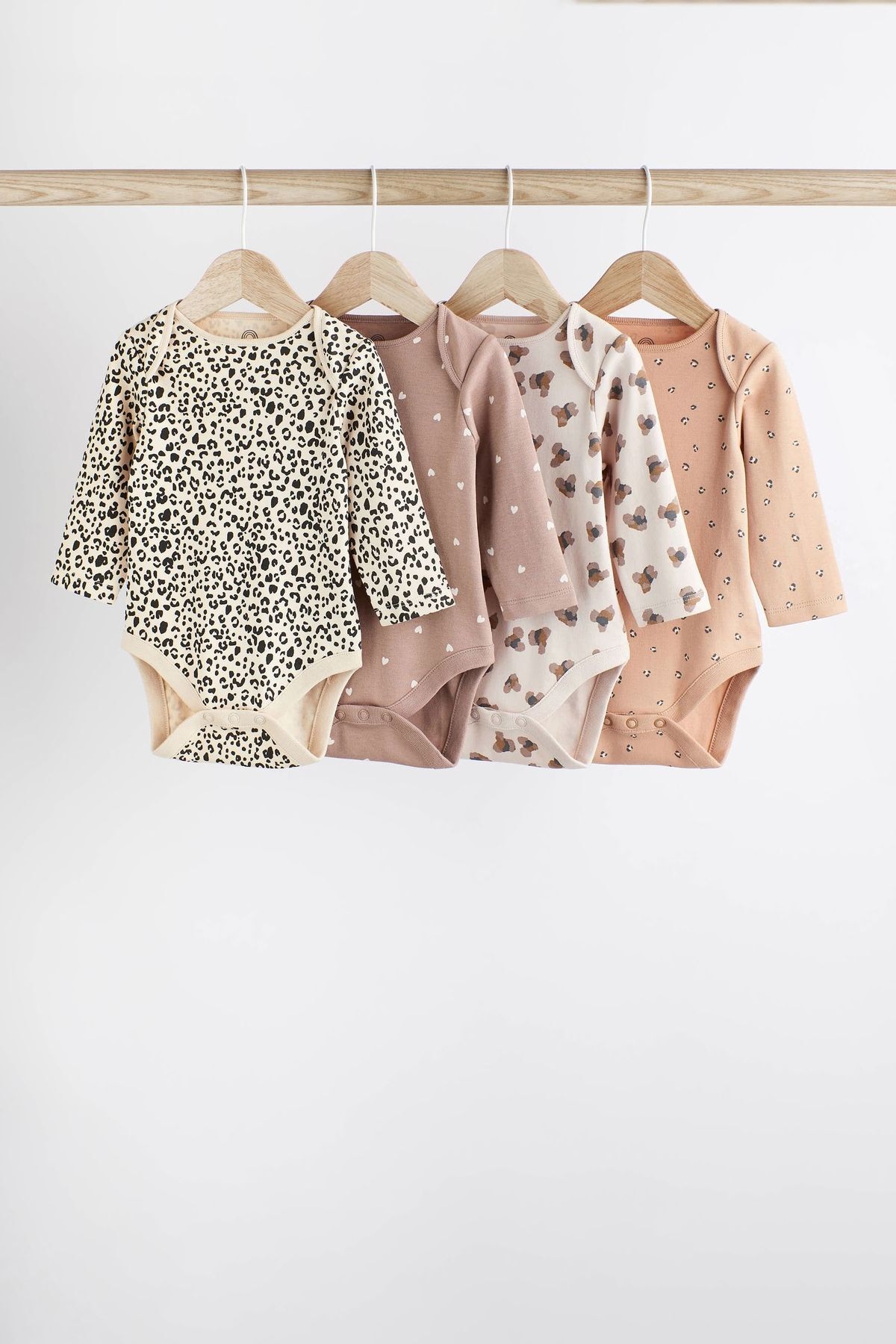 Next Baby 100 Pamuklu Naturel Hayvan Desenli 4’lü Body Zıbın Set