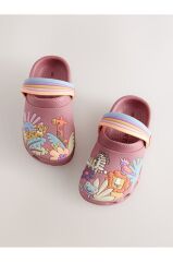 Pembe Safari Desenli Terlik / Sandalet