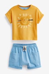 Next Baby % 100 Pamuklu Multi Bright Character 3’lü Şortlu Alt Üst Takım