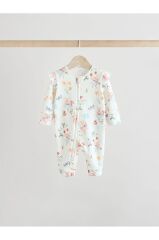 %100 Pamuklu Pembe Balerin Fare Desenli 3'lü Tulum Set