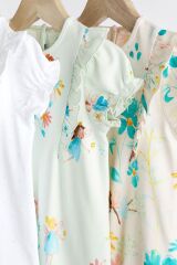 Next Baby % 100 Pamuklu Pale Pink Fairy Romper 3’lü Set