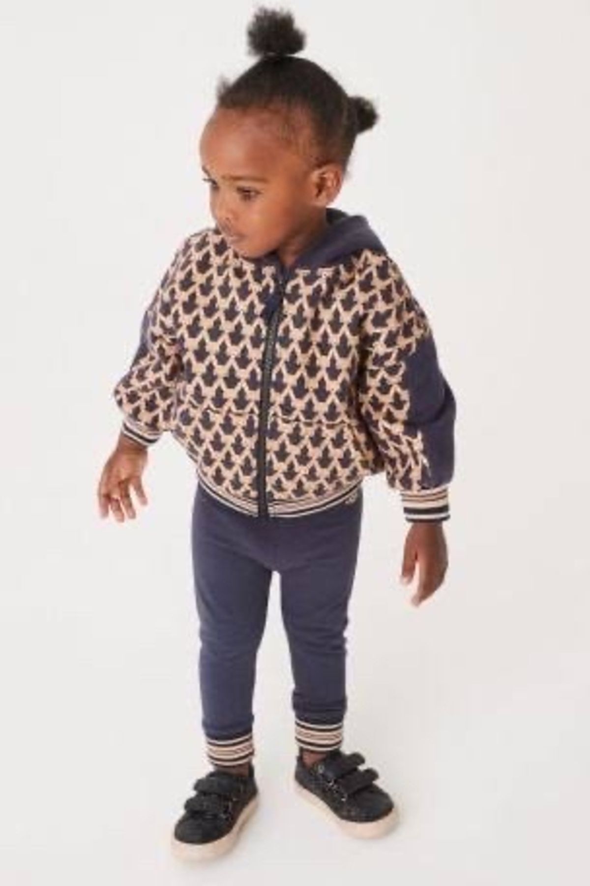 Next Baby Pamuklu Brown Bunny Zip Kapüşonlu Alt Üst Takım