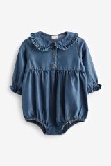 Next Baby % 100 Pamuklu Denim Salopet Çorap Set