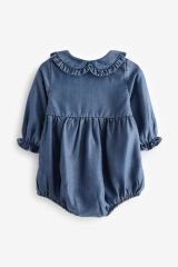 Next Baby % 100 Pamuklu Denim Salopet Çorap Set