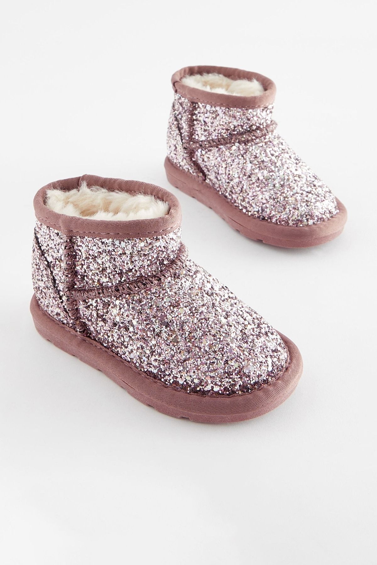 Next Baby Pembe Parıltılı Suni Kürk Dolgulu Su Geçirmez Ugg / Bot