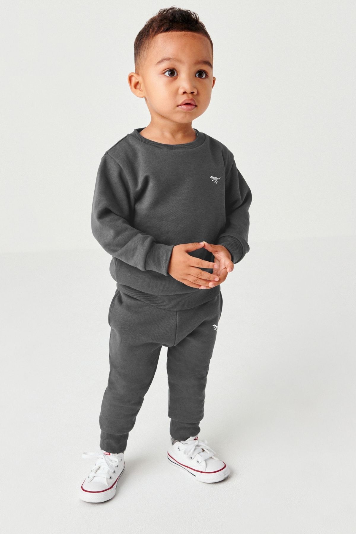 Next Baby % 100 Pamuklu Gri Sweatshirt Jogger Alt Üst Takım