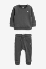 Next Baby % 100 Pamuklu Gri Sweatshirt Jogger Alt Üst Takım