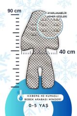 LITTLE DEDI Iceberg 4d Kumaşlı Bebek Arabası Minderi Bej Oeko-Tex 100 Sertifikalı