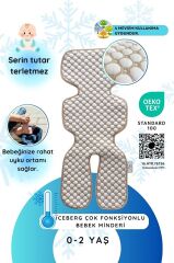 LITTLE DEDI Iceberg Çok Fonksiyonlu Puset Minderi Gri Oeko-Tex 100 Sertifikalı