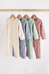 Next Baby % 100 Pamuklu Multi Footless 4’lü Tulum Set