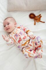 Next Baby % 100 Pamuklu Pink Unicorn 3’lü Tulum Set