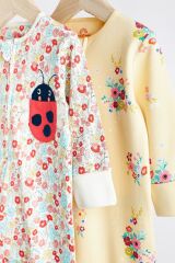 Next Baby % 100 Pamuklu Uğur Böcekli 2’li Tulum Set