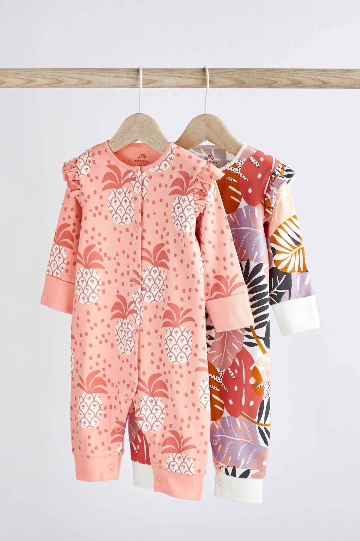 Next Baby % 100 Pamuklu Pembe 2’li Tulum Set