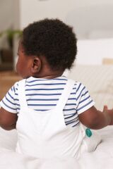 Next Baby % 100 Pamuklu Krem Aslan Desenli Salopet Body Zıbın Set