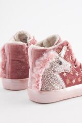 Next Baby Pembe Unicorn Desenli Polar Astarlı Bot
