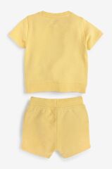Next Baby %100 Pamuklu Nar Çiçeği T-shirt Ve Şort Takımı