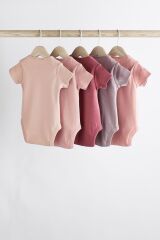 Next Baby % 100 Pamuklu Pembe 5’li Body Zıbın Set
