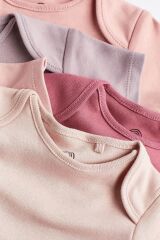 Next Baby % 100 Pamuklu Pembe 5’li Body Zıbın Set