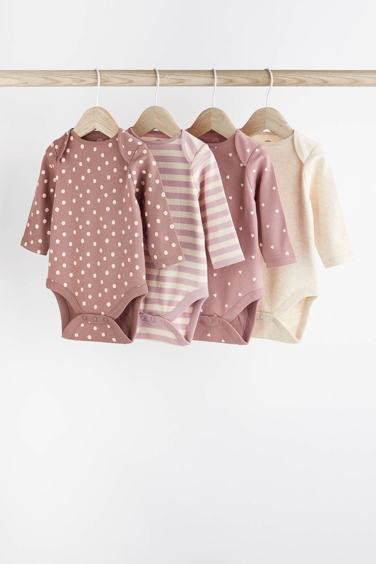 Next Baby Pamuklu Leylak Moru 4’lü Body Zıbın Set