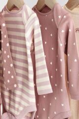 Next Baby Pamuklu Leylak Moru 4’lü Body Zıbın Set