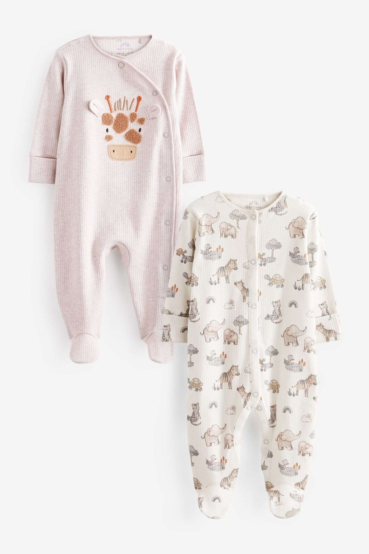 Next Baby % 100 Pamuklu Oatmeal 2’li Tulum Set