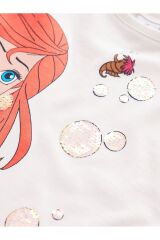 Next Baby Pamuklu Beyaz Mavi Deniz Kızı Desenli Kısa Kollu Şortlu Alt Üst Takım