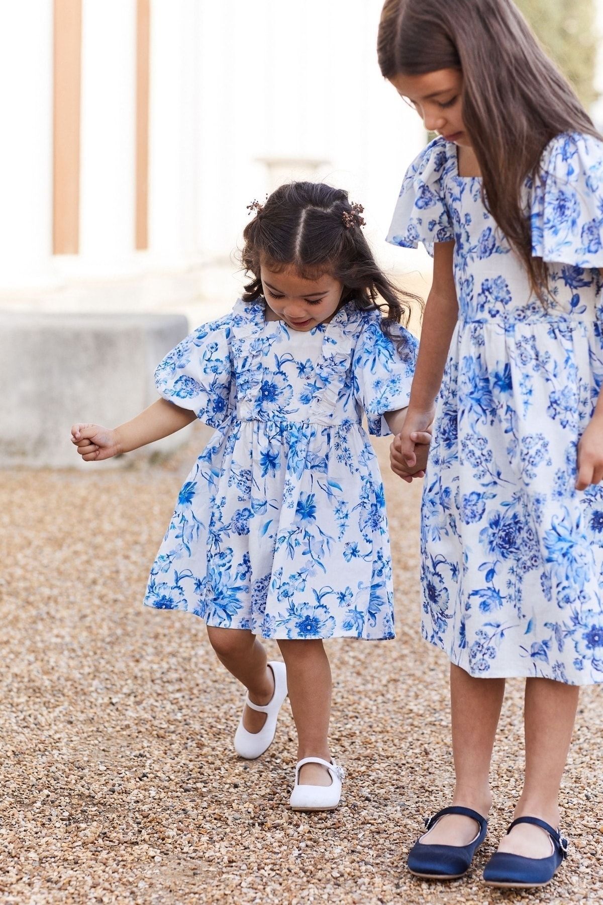 Next Baby % 100 Pamuklu Blue Voven Elbise