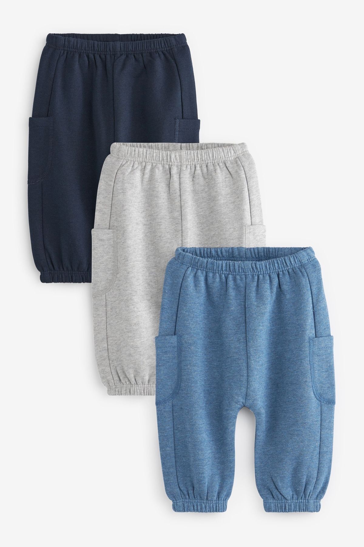 Next Baby % 100 Pamuklu Mavi / Gri Jogger Eşofman Altı