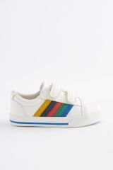 Next Baby White Rainbow Stripe Strap Touch Fastening Ortopedik Taban Erkek Çocuk Ayakkabı