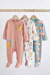 Next Baby % 100 Pamuklu Multi Animal 3’lü Tulum Set