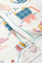 Next Baby % 100 Pamuklu Multi Animal 3’lü Tulum Set