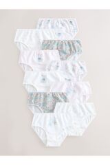 Next Baby %100 Pamuklu Çok Renkli Balerin Fare Desenli Kız Çocuk 10'lu Kilot Set