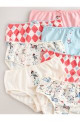 Next Baby %100 Pamuklu Çok Renkli  Desenli Kız Çocuk 7'li Kilot Set