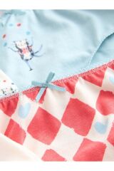 Next Baby %100 Pamuklu Çok Renkli  Desenli Kız Çocuk 7'li Kilot Set