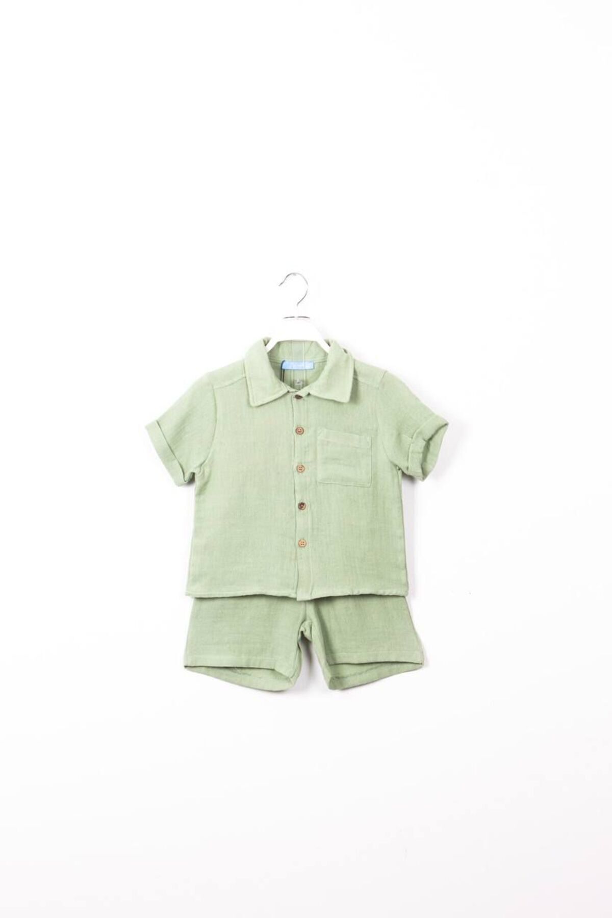 Next Baby Little Twins %100 Pamuklu Mint Yeşili Kısa Kollu Müslin Alt Üst Takım