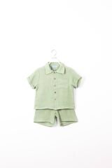 Next Baby Little Twins %100 Pamuklu Mint Yeşili Kısa Kollu Müslin Alt Üst Takım