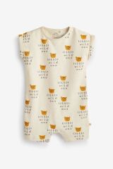 Next Baby % 100 Pamuklu Monochrome Safari 3’lü Romper Set