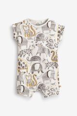 Next Baby % 100 Pamuklu Monochrome Safari 3’lü Romper Set