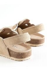 Next Baby Bej Süet Çocuk Unisex Terlik / Sandalet