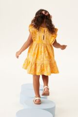 Next Baby % 100 Pamuklu Orange Floral Elbise